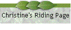 Christine's Riding Page